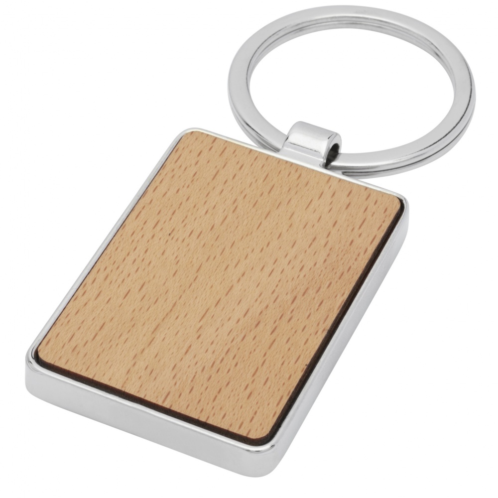 Logotrade promotional gift picture of: Mauro beech wood rectangular keychain
